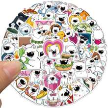 50PCS Cute Fun Cartoon Samoyed Graffiti Stickers Graffiti Creative Animal Stickers DIY Laptop Refrigerator Luggage Phone Case Decoration Stickers Toy Wall Decor Room Decor Wall Stickers Wall Sticker Home Decor
