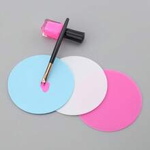 1/2pcs Foldable Silicone Paint Palette - Round, Reusable, Easy Clean Artist Watercolor Mixing Pad For Acrylic & Oil Painting