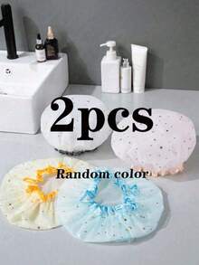 4 chiếc/1 chiếc Mũ tắm chống thấm nước có thể tái sử dụng, Mũ ủ tóc, Mũ gội đầu, Mũ tắm in hình ngôi sao, Mũ chống bụi chống dầu mỡ nhà bếp, Mũ tắm phòng tắm màu ngẫu nhiên, Mũ nhuộm tóc, Mũ sấy tóc, Mũ spa tóc - Hồng - Xem 12