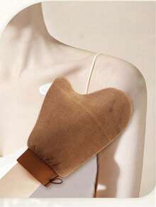 Luxurious Skin-Toned Self-Tanning Gloves, Reusable Double-Sided Moisturizing Gloves With Soft Velvet Lining And Thumb Indicator, Washable For Body Spa Care, Ideal For Applying Self-Tanning Lotions, Sunscreen, Daily Skincare, Beach Vacation And Holidays