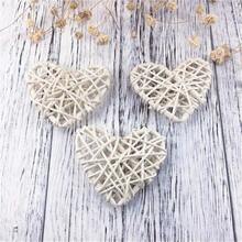 DNatural Wicker Rattan Heart Shaped Balls DIY Craft Vase Filler Hanging Balls Ornaments For Wedding Baby Shower Birthday Party Decorative 2.36 In 12 Pcs (White)10