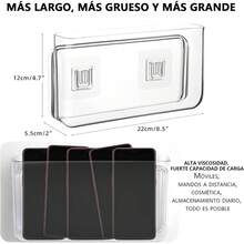 EstiloTendenciaSoporte Para Control De Remoto Pared, Porta Controles TV Pared, Grande, Desmontable, Para TeléFono, Control Remoto, CosméTicos, PequeñOs ArtíCulos, Para Estar, HabitacióN, BañO, Hogar, OficinaCalidad PremiumVersióN Mejorada - 1 - Ver 3