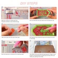 Animal Diamond Art Painting Kit Crafts Stickers Cartoon Cute Cat Flower Charming Accessories Mosaic Sets Embroidery Rhinestone 5D DIY Cross Stitch Kits Home Wall Decor Toys Holidays Gift