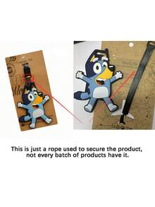 Bluey 1Pc Blueys Family And Friends Luggage Label Kawaii Luggage Tag Cartoon Bluey Bingo Dog Cute Coco Rusty Muffin Suitcase ID Address Holder Baggage Boarding Portable Party Favor Small Gifts Give Away