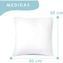 Relleno de Cojín de Fibra Hueca Siliconada de Alta Recuperación 2/4/6 Unidades, Suave, Mullido, Antialérgico. Cojín Decorativo para Casa, Dormitorio, Salón o Coche - Blanco - Ver 6