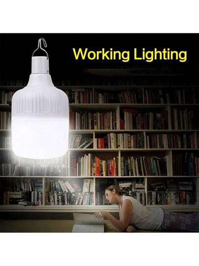 1 pieza Luz de emergencia LED recargable para cortes de energía, carga USB, resistente al agua, adecuada para carpas y actividades al aire libre, dispositivo de iluminación inalámbrico súper brillante