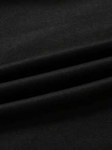 OOTD Women's Printed Pattern Hoodie - Autumn/Winter Casual Pullover, Fashionable Sweatshirt, Washable Printed Hoodie, Street Style Loose Fit, Basic Versatile Style, Everyday Casual, Unisex Printed Hoodie - 黑色 - 查看 4