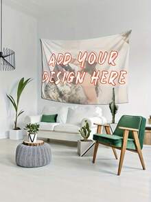 1 PC Custom Photo Door Curtain/Window Curtain - Add Your Own Images And Designs, Durable Polyester Fabric Suitable For Indoor/Outdoor Use, Perfect For Weddings, Birthdays, Graduations, Christmas, Valentine's Day And New Year Decorations.