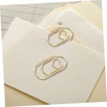 20/50/100/200 peças de clipes de papel em formato de coração dourado, pequenos mini clipes engraçados para escritório, escola, organização de mesa em casa, organização de arquivos, escola, escritório, marcadores de página multifuncionais de design doméstico, clipes em formato de coração coloridos para macaron, clipes de fichário criativos de metal