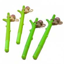 10/20 piezas Bolígrafos de gel suaves con diseño de mono trepando a un árbol, tinta negra de 0.5mm, para estudiantes, suministros de papelería (color y patrón aleatorios)