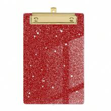 1pc Glitter A6 Acrylic Office Folder - Writing Pad For Note-Taking (Note: The Size Of This Product Is 15cmX10cm, Please Confirm The Size Before Deciding Whether To Buy) - A Must-Have For Student Meetings And School Years.,For School Supplies,Back To School