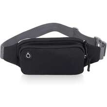 Riñonera Hombre, Cangurera de Viaje, Bandolera Cruzada Impermeable, Riñonera Multifuncional con Cremallera para Correr, Senderismo, Ciclismo, Camping, Actividades al Aire Libre (Negro) - gris - Ver 6