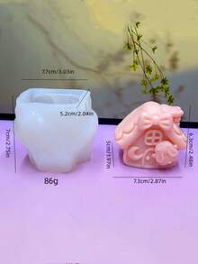 1pc 3D Christmas House Scented Candle Silicone Mold DIY Christmas House Peach Blossom House Scented Stone Plaster Home Decor Silicone Mold