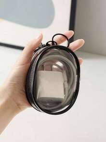 1 Stück PVC transparente Datenkabel Aufbewahrungstasche, Schlüsselanhänger Mini Datenkabel Aufbewahrungstasche, tragbare Datenkabel Aufbewahrungstasche, lässiger Stil transparente Ladegerät Aufbewahrungstasche, transparente Kabel Organizer, Zubehör Elektronik Aufbewahrungstasche, geeignet für Datenkabel, Kopfhörer, Schmuck, Hörgeräte, Schlüssel, Münzen usw.