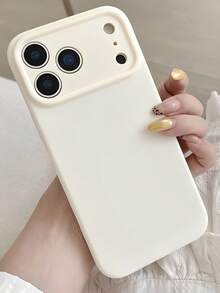 The Six-Color New Frosted Silicone Drop-Proof All-Inclusive Mobile Phone Case Is Suitable For IPhone17, 16, 15, 14, 13, Air, PRO, PRO MAX, And PLUS. It Has A Simple And Stylish Design, A Shockproof Soft Protective Cover, And A Unique And Creative Design. - trắng - Xem 1