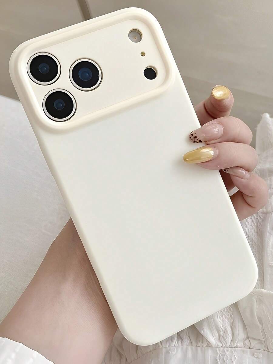 The Six-Color New Frosted Silicone Drop-Proof All-Inclusive Mobile Phone Case Is Suitable For IPhone17, 16, 15, 14, 13, Air, PRO, PRO MAX, And PLUS. It Has A Simple And Stylish Design, A Shockproof Soft Protective Cover, And A Unique And Creative Design. - trắng - Xem 1