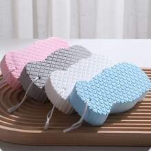 3D Embossed Loofah Bath Sponge, Exfoliating Scrub Towel, Double-Sided Back Scrubber