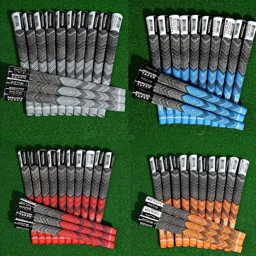 13pcs MCC Golf Grips, Golf Accessories Standard Midsize Size Grey Blue Red 60R Grip Pride