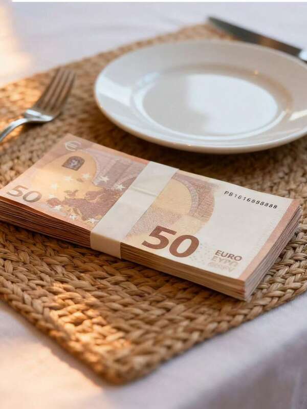 100/200 Pcs Large Size 50 Euro Banknotes, 20 Mini 50 Euro Banknotes, Euro Props Banknotes Are Made Of Paper With Clear Printing, Suitable For Movies, Videos, Birthday Parties, Valentine's Day, New Year, Weddings And Holiday Items, Photo Props, Suitable For Various Holiday Parties (Note: For Prop Use Only)