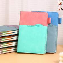 2026 Daily Planner – PU Leather Hardcover, 320 Pages – Color-Block Design In 6 Styles – Date Stamp, Secure Closure – Modern Productivity Journal For Office & Personal Use