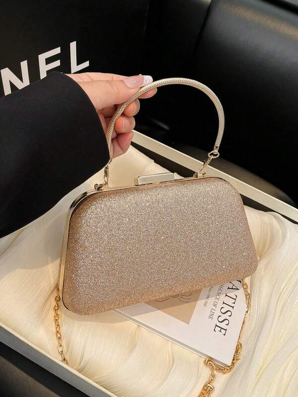 Bolsa de Festa de Luxo, Bolsa de Presente para Encontro, Bolsa de Noiva Elegante, Bolsa a Tiracolo, Bolsa de Batom com Design Único e Brilhante, Clutch para Festa e Evento Feminino