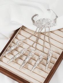 Brățară de deget cu lanț de Halloween în stil gotic, lanț unic cu ciucuri, accesorii de nuntă de Halloween