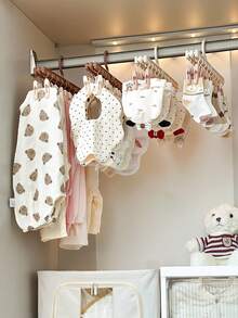 1 Stück Baby Kleiderbügel, Neugeborenen Socken Trockengestell, faltbarer Kleiderbügel mit mehreren Clips, windgeschützter Kleiderbügel für Kinderschrank Aufbewahrung