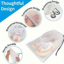 5 pièces Ensemble organisateur de chaussures de voyage - Sacs de rangement transparents de haute qualité, facile à emballer