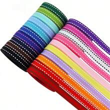 5 thước Anh ruy băng Grosgrain có dây thép 10mm dùng để trang trí đám cưới, Giáng sinh, làm nơ ruy băng thủ công, gói quà. - Chọn màu - Xem 7