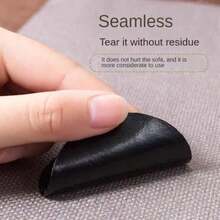 10/20/100 piezas Sujetadores redondos negros, adhesivo doble cara, negro/blanco, 6cm/2.36 pulgadas de diámetro - Adecuado para sofá, sábana, alfombra de piso y mantel - Sujetadores autoadhesivos, fácil de usar, 2 piezas/set