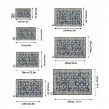 1pc Moroccan Vintage Floral - Classic Bohemian Area Rug, European & American - Rectangular Soft Faux Wool Washable Carpet, Suitable For Living Room, Bedroom, Entryway, Bathroom, Hallway, Patio, Kitchen, Indoor Outdoor, All Season Large Size Mat, Home Decor - Multicolor - View 3
