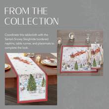 Home Fashions Santa Sleighride - Mantel de Navidad y Navidad, 60 x 84 Pulgadas, Rectangular - Manteles individuales (juego de 4) - Ver 2