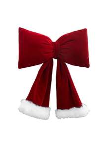 1个蝴蝶结，红色超大装饰吊坠，天鹅绒婚礼装饰，圣诞树挂饰，最佳礼物，生日家居装饰，圣诞装饰，房间装饰，冬季圣诞装饰，家居圣诞礼物，圣诞装饰