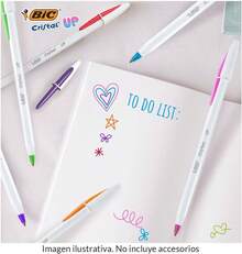 BIC, Bolígrafo de Punto Grueso, Escritura Suave y Fluida, Cristal UP Pastel, Surtido de Colores Pastel, Ideal para Lettering y Notas Creativas, Plumas de 1.2 mm, 8 piezas - 1 - Ver 2