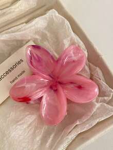 4 件/1 件女式 3.07 英寸/7.8 厘米渐变粉色、蓝色、绿色、红色大花发夹，时尚、百搭、优雅、简约设计发饰，适合日常外出、休闲、派对、通勤、度假、发型设计、化妆、服装搭配发夹爪夹发夹发夹发夹发夹发夹，学校用品，学院秋冬女士发饰