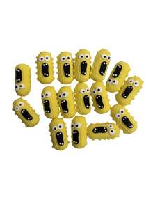 3/6 件 3D 趣味黄瓜硅胶珠，适用于 DIY 手链钥匙扣 - 笔间隔珠/散装焦点珠 | 可爱友谊吊坠/手机配件/趣味串珠首饰套装 - 尖叫黃瓜 - 查看 12