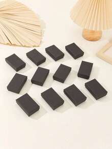 1/5/12pcs Simple & High-Grade Jewelry Packaging Box For Earrings, Rings, Necklaces, Pendants, Suitable For Holiday Gifts Packaging