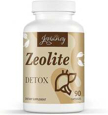 Zeolite Detox Capsules, Organic Activated Charcoal, Bentonite Clay, 1-2 µm Clinoptilolite, Maximum Absorption, Gut Liver Detox Cleanse Full Body For Women Men, 90 Capsules, Free Shipping - Không có hương vị - Xem 1