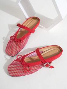 Nuevas sandalias cómodas y suaves de suela de malla con cierre deslizante para mujer, zapatillas de verano transpirables de punta cerrada para uso en exteriores