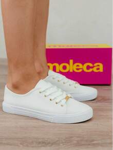 Moleca Original Street Basic Casual White Sneakers - 白色 - 查看 2
