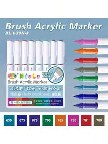 Marcadores de pintura acrílica recién actualizados, primer lanzamiento en línea. Tinta talla grande espesa, flujo talla grande suave, selección de colores talla grande completa. Adecuado para manualidades y suministros artísticos, se puede usar en plástico, vidrio, metal, bambú, lienzo, piedras, cerámica y textiles para manualidades, también adecuado para pintura artística profesional. Un regalo ideal para amigos y familiares.