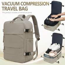 LONNKE Vacuum Compression Backpack - Airline Approved, Lightweight & Spacious, Multi-Functional Travel & Business Bag, With Adjustable Shoulder Straps, Water Bottle Pocket, Laptop Compartment, Nylon Lining, Luggage Strap, Washable, Travel Essential | Adjustable Strap Backpack | Zipper Closure, Travel Backpack - Multicolor - View 22