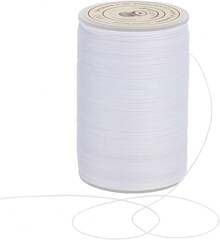 Hilo de encerado, 160m/rollo, hilo de poliéster duradero, hilo para pulseras, manualidades DIY, pulseras y collares, adecuado para coser, reparar y manualidades (blanco) (0.45mm) - Blanco - Ver 10