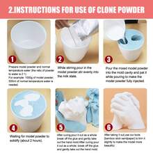 3D石膏手脚模具套装，100克/150克/200克，情侣套装，包含石膏粉，可DIY制作手脚模具，是家居装饰、情人节礼物、结婚纪念日礼物的理想之选。 - 彩色 - 查看 4