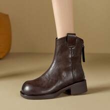 Women Ankle Boots & Booties - Black Fleece Lining - View 3