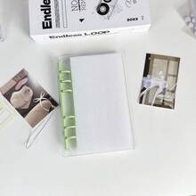 A6尺寸透明便携式活页夹，双按扣设计，美观大方。可用作卡片活页夹、透明贴纸簿、照片收纳袋或相册。也适用于存放计划簿、笔记本、贴纸簿和办公用品。 - 彩色 - 查看 17