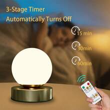 1 Stück kabellose LED Tischlampe, Metall Schreibtischlampe mit Fernbedienung, aufladbare Touch Nachtbeleuchtung mit 3 Farbtemperaturen und stufenloser Dimmfunktion, geeignet für Outdoor/Esszimmer/Schlafzimmer/Zuhause/Büroarbeit/Nachtfütterung