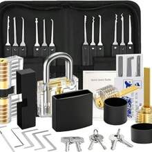 Transparent Locksmith Locks Cutaway Training Skill Tool Professional Visible Practice Padlock Copper Lock Pick Sets