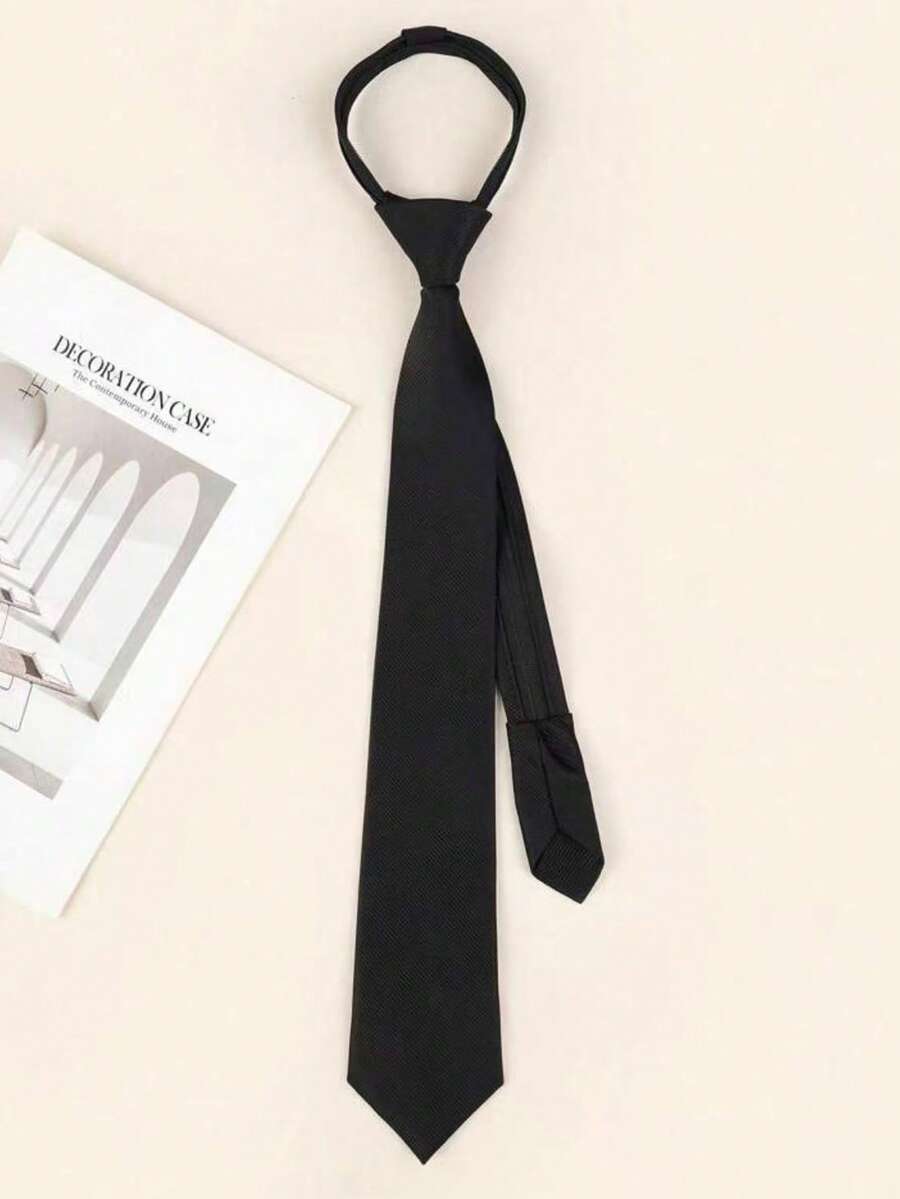 Black Zipper Collar Plaid Zipper Versatile Casual Everyday Wear