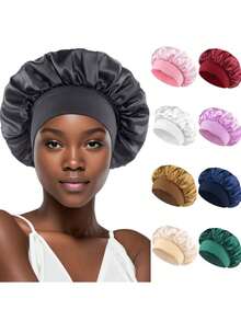 2/1pc Silk Bonnet For Sleeping, Satin Hair Bonnets, Soft Elastic Band Silk Sleep Cap, Silk Hair Wrap For Curly Hair Home Bathroom Decor Summer Hair Bonnet Bonnet,Bonnet Silk,Silk Bonnet,Bonnet Silk,Silk Bonnet